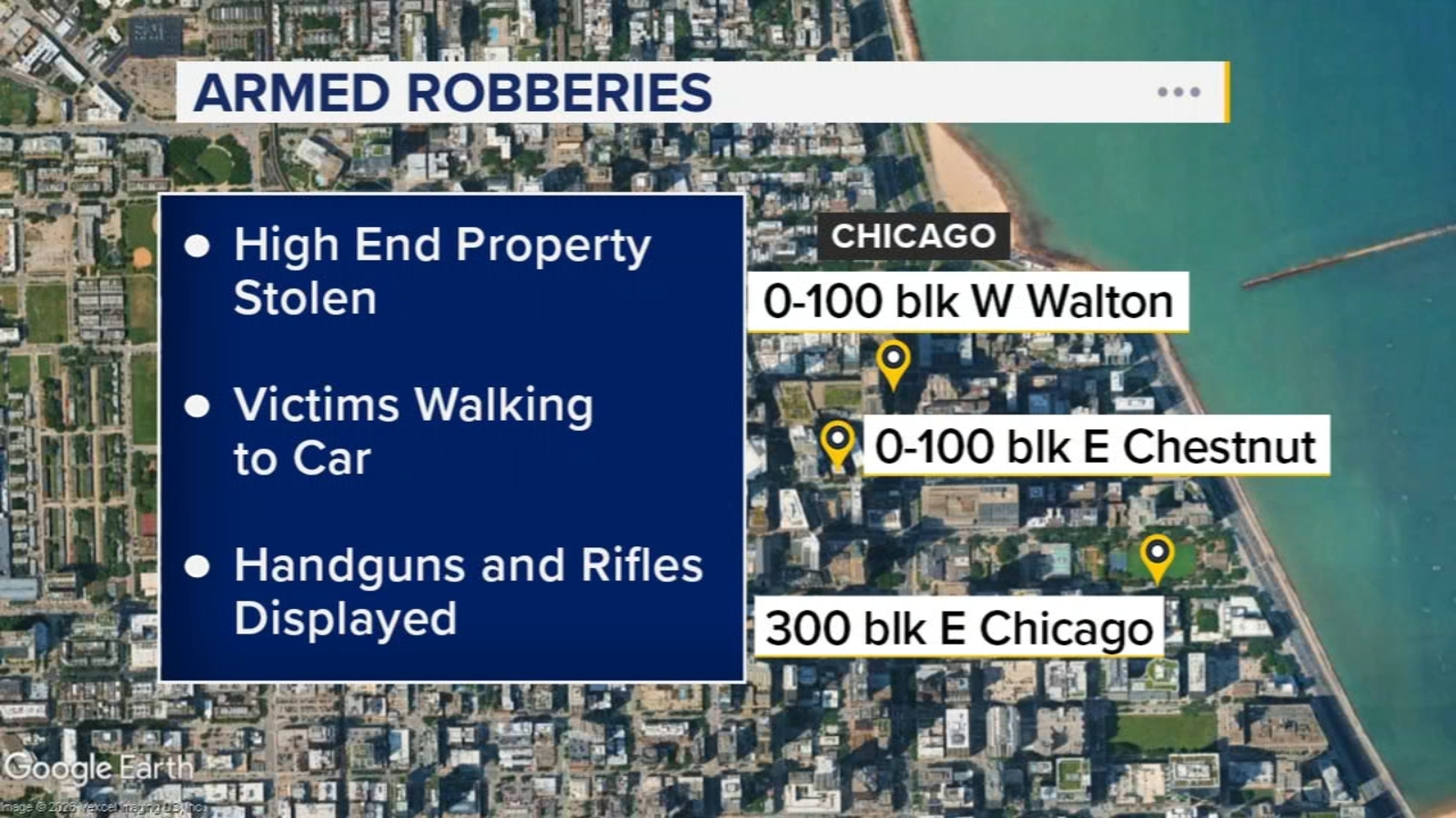 Armed robbers target people walking to cars in downtown Chicago, police say