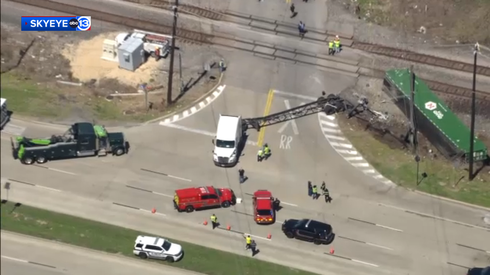 Roads reopened after crash involving Amtrak train, 18-wheeler on US-90, officials say