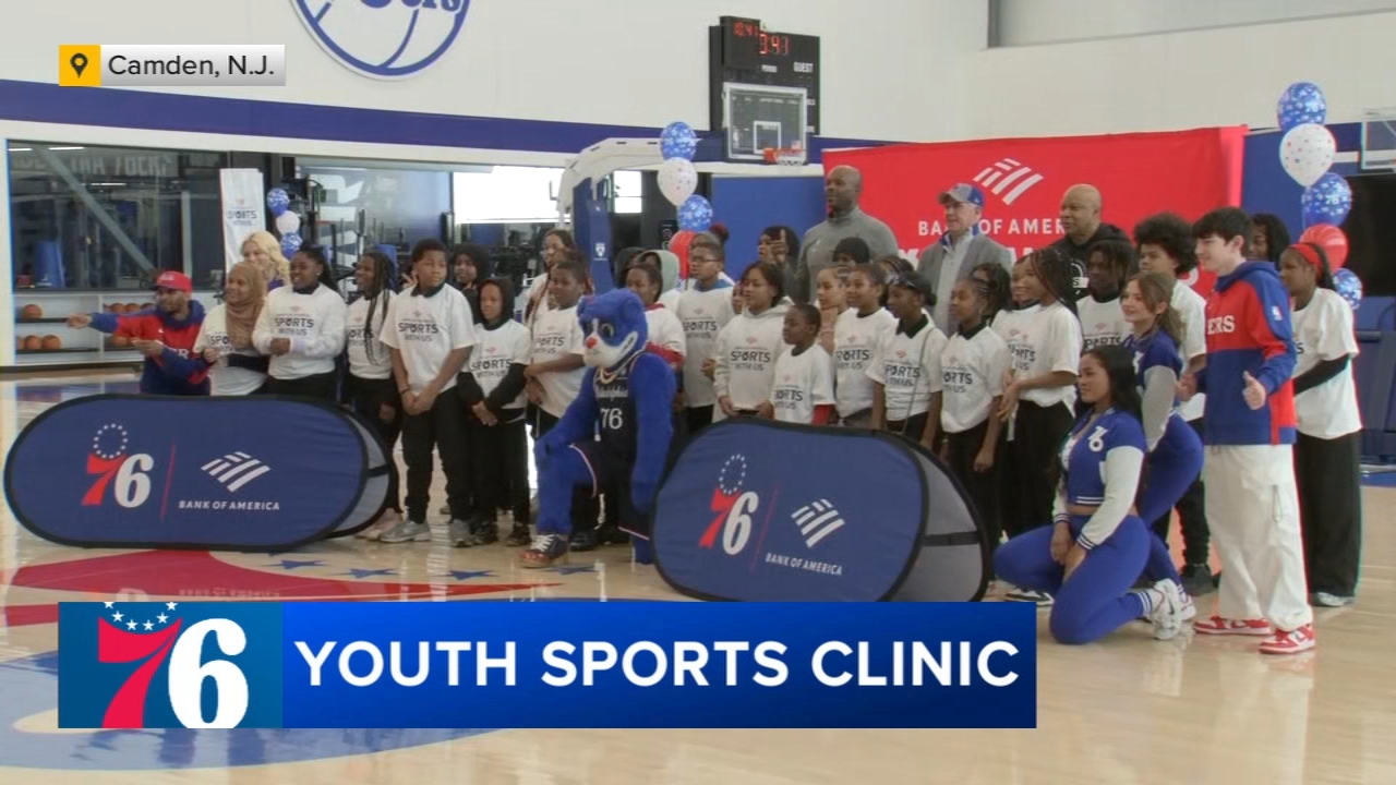Young athletes learn from the pros at Sixers 'Sports with Us' clinic