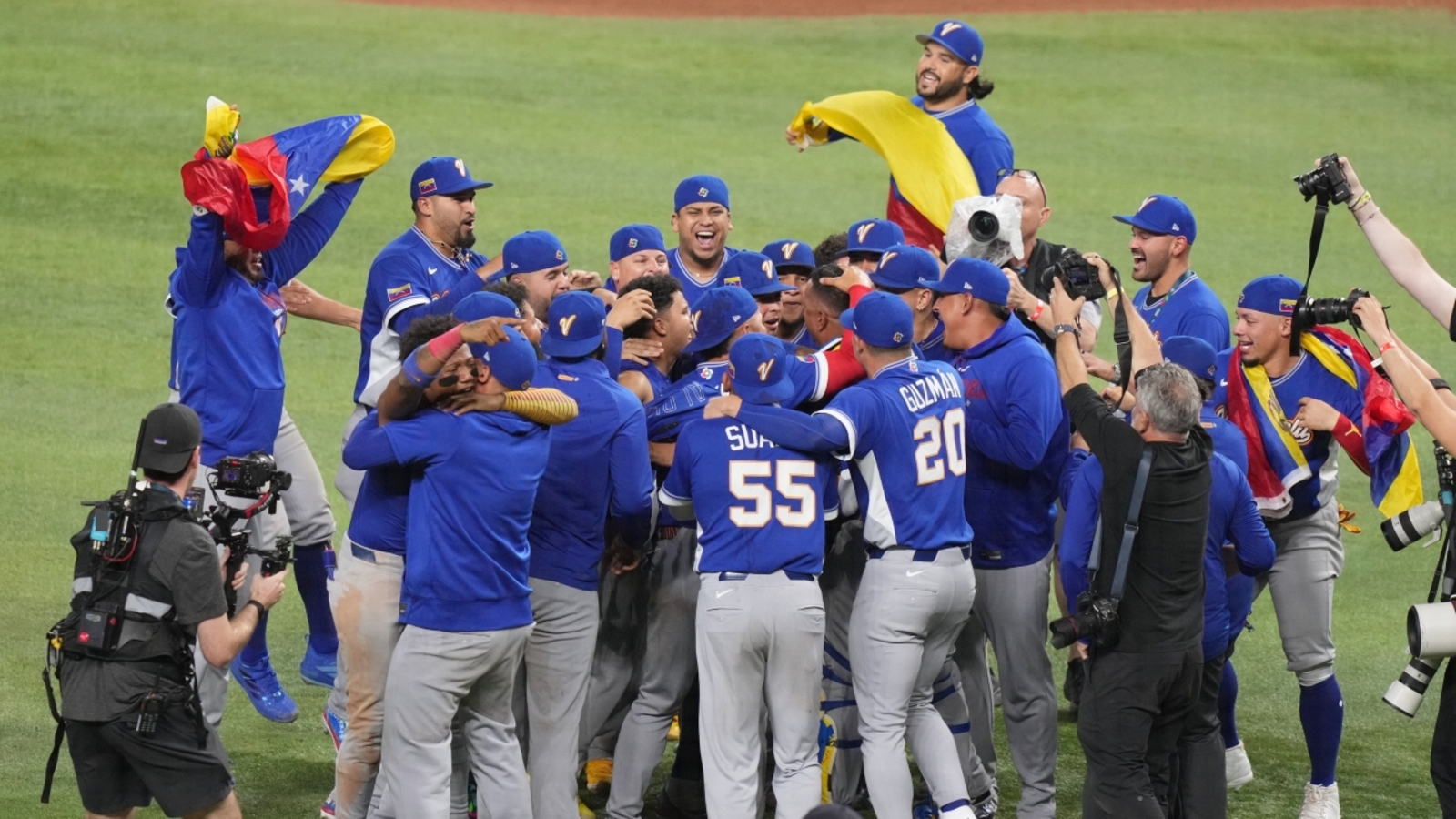 Venezuela wins its first World Baseball Classic title, beating the United States 3-2