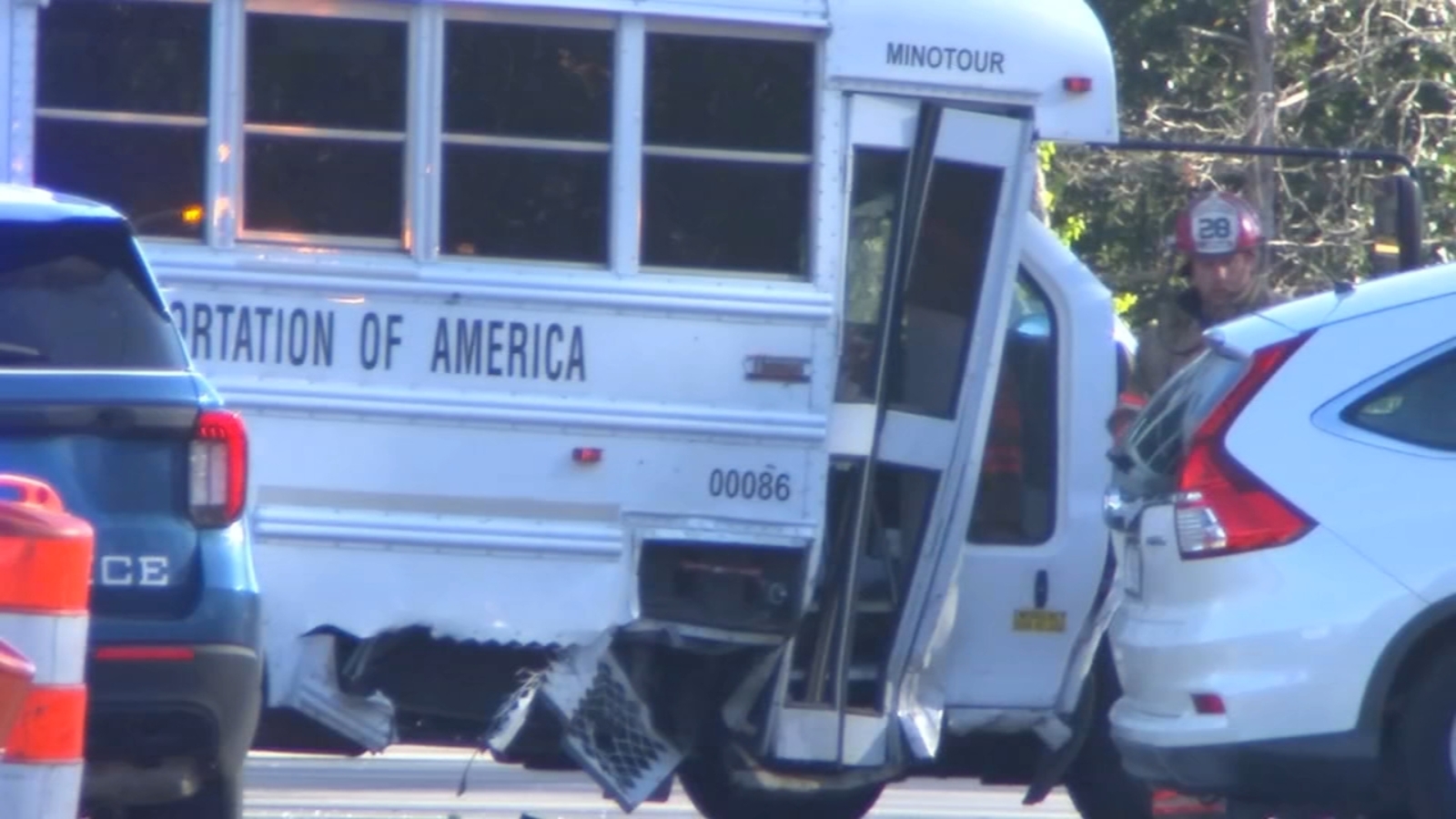 Bus driver charged after 2 cars hit school bus at Raleigh intersection ...