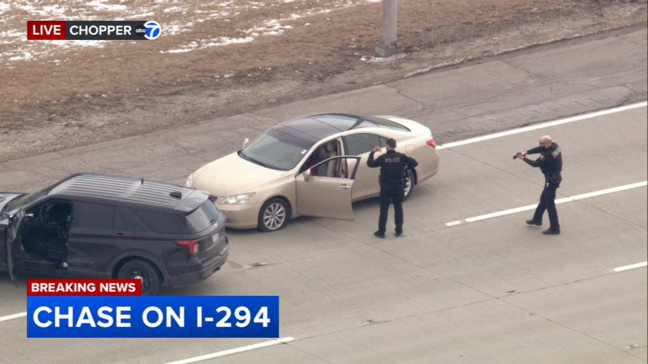 Chopper 7 was over a police chase on I-294 in the north suburbs.
