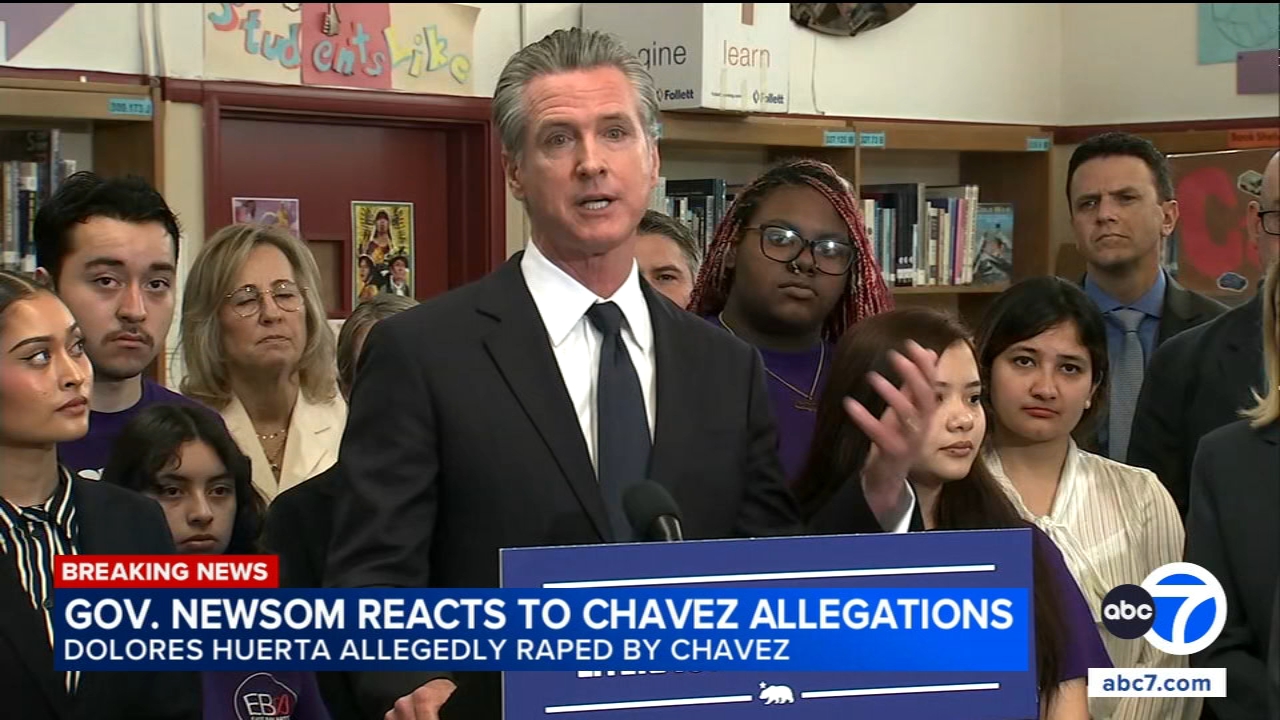Gov. Gavin Newsom reacts to Cesar Chavez allegations