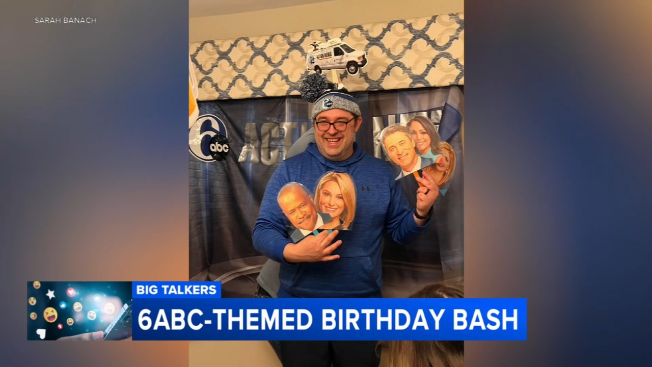 Bustleton woman throws Action News‑themed party for superfan husband