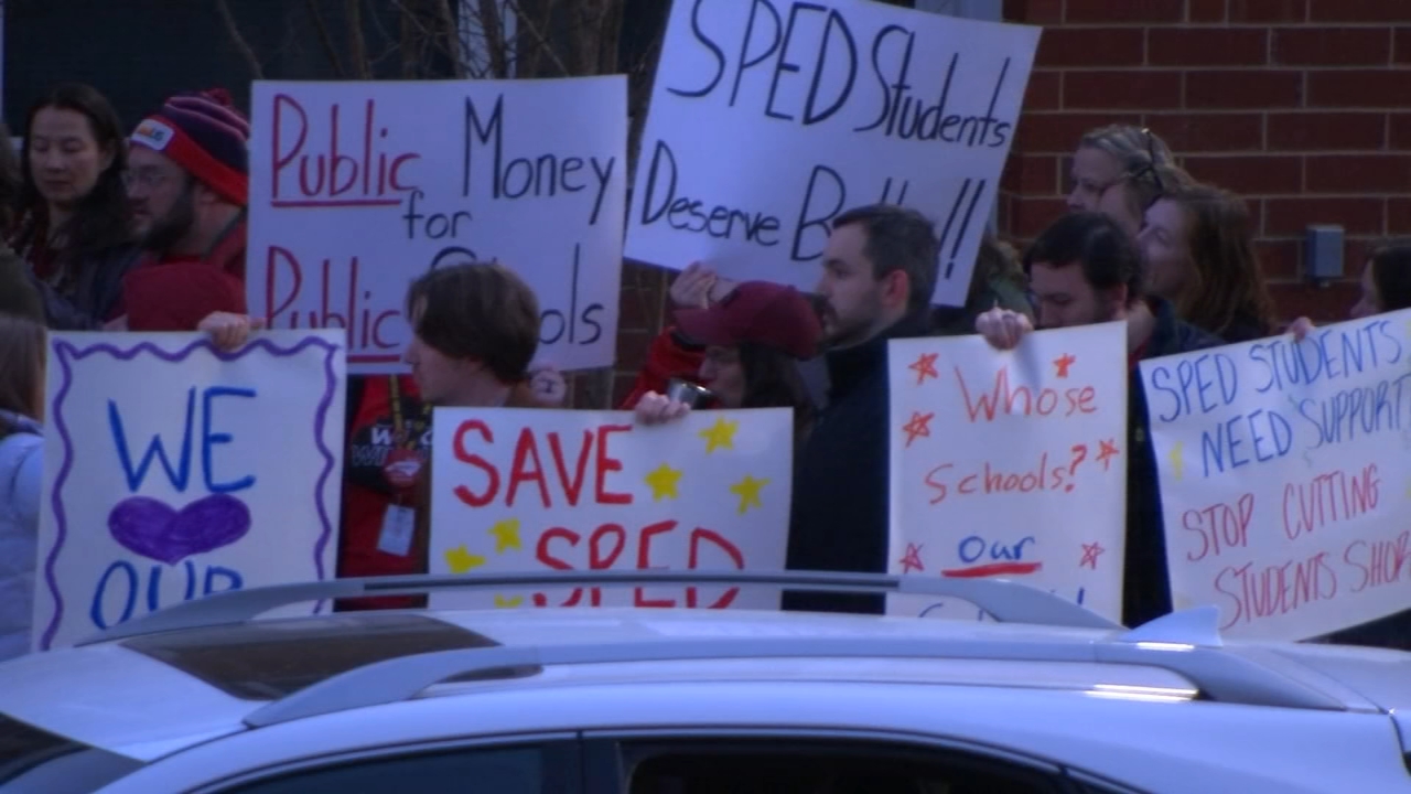Wake County teachers walk out to protest proposed special ed cuts