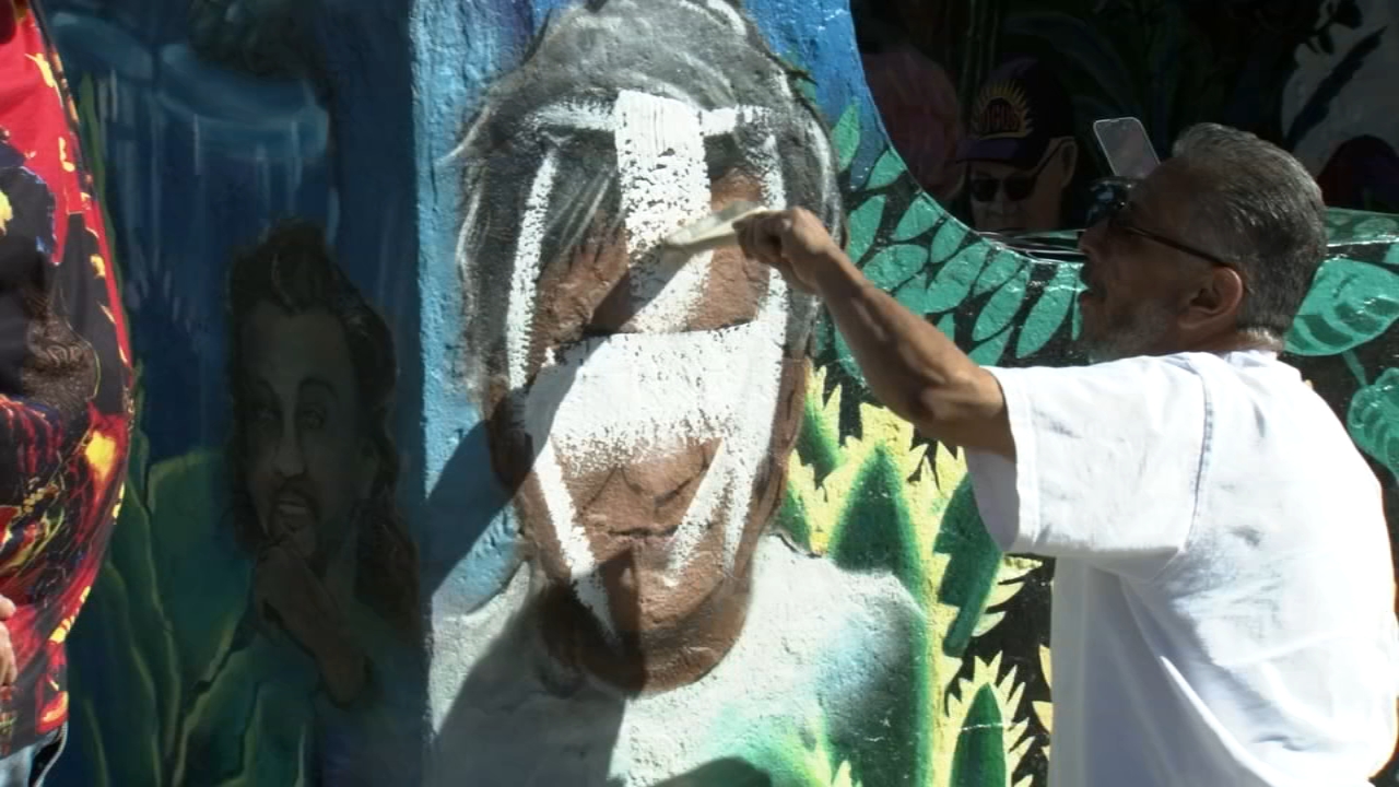 Mural of Cesar Chavez painted over at well-known California home after allegations of sexual abuse