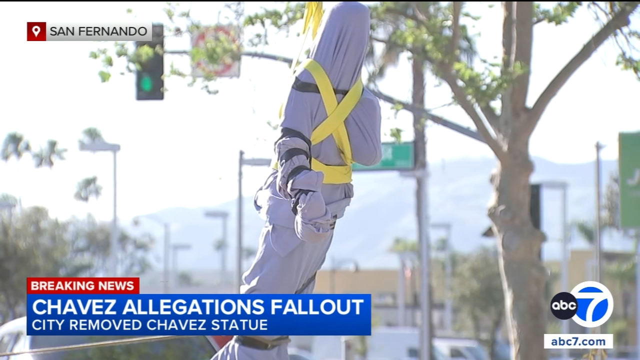 City of San Fernando removes statue of Cesar Chavez