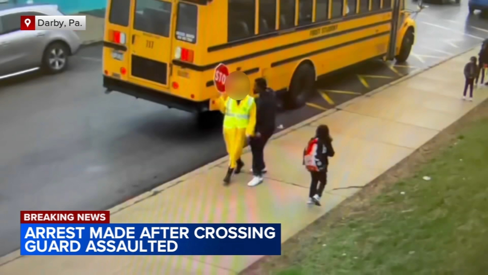 Arrest made after violent Pennsylvania crossing guard attack outside elementary school | Video
