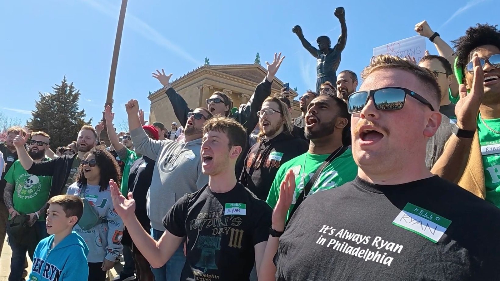 People named 'Ryan' from across the country gather at Philadelphia Museum of Art