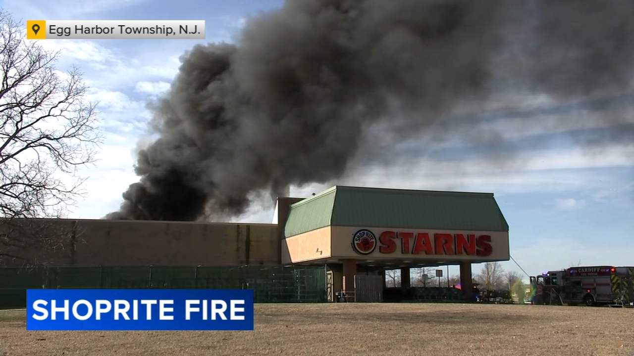 Crews battle flames at ShopRite in Egg Harbor Township