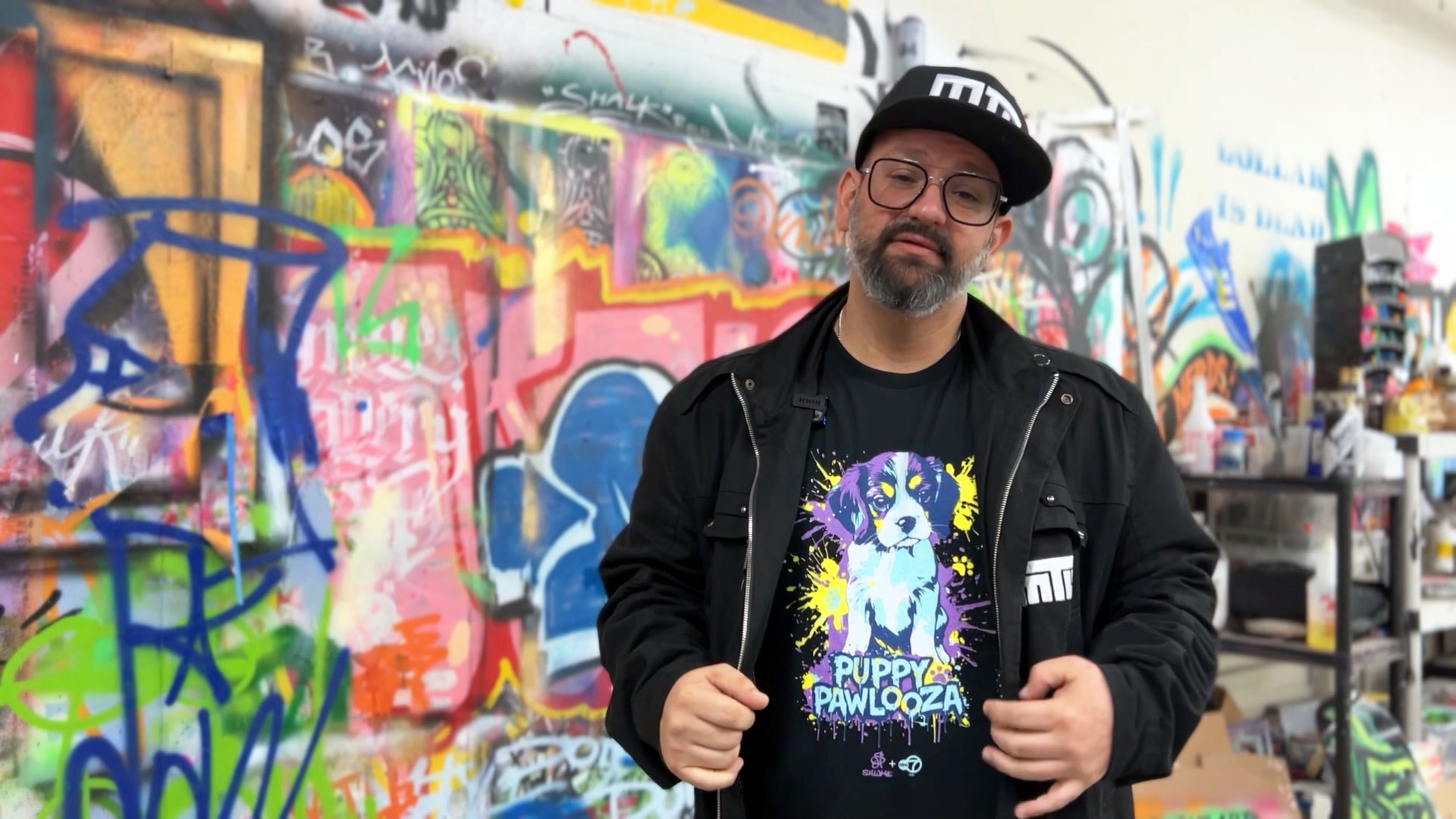 Artist Shlome incorporates girlfriend's puppy into T-shirt design to support spcaLA