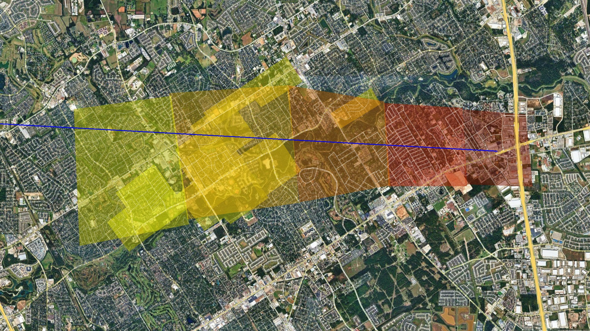 NASA released a strewn field map illustrating a simplified estimate of where meteorites landed, according to the agency.