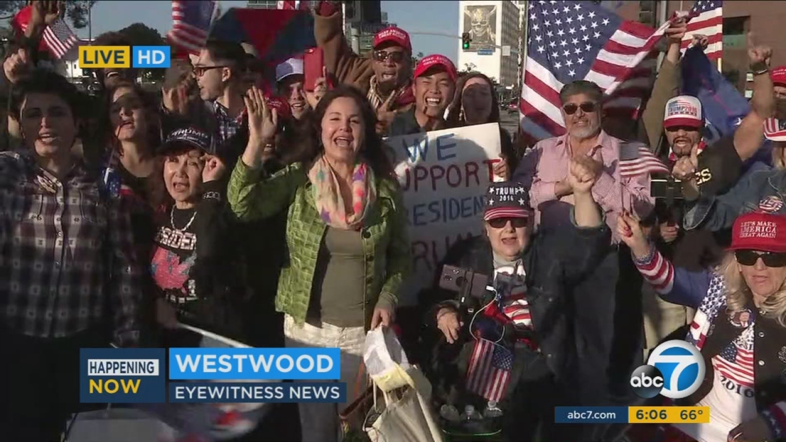Trump supporters rally in Westwood - ABC7 Los Angeles