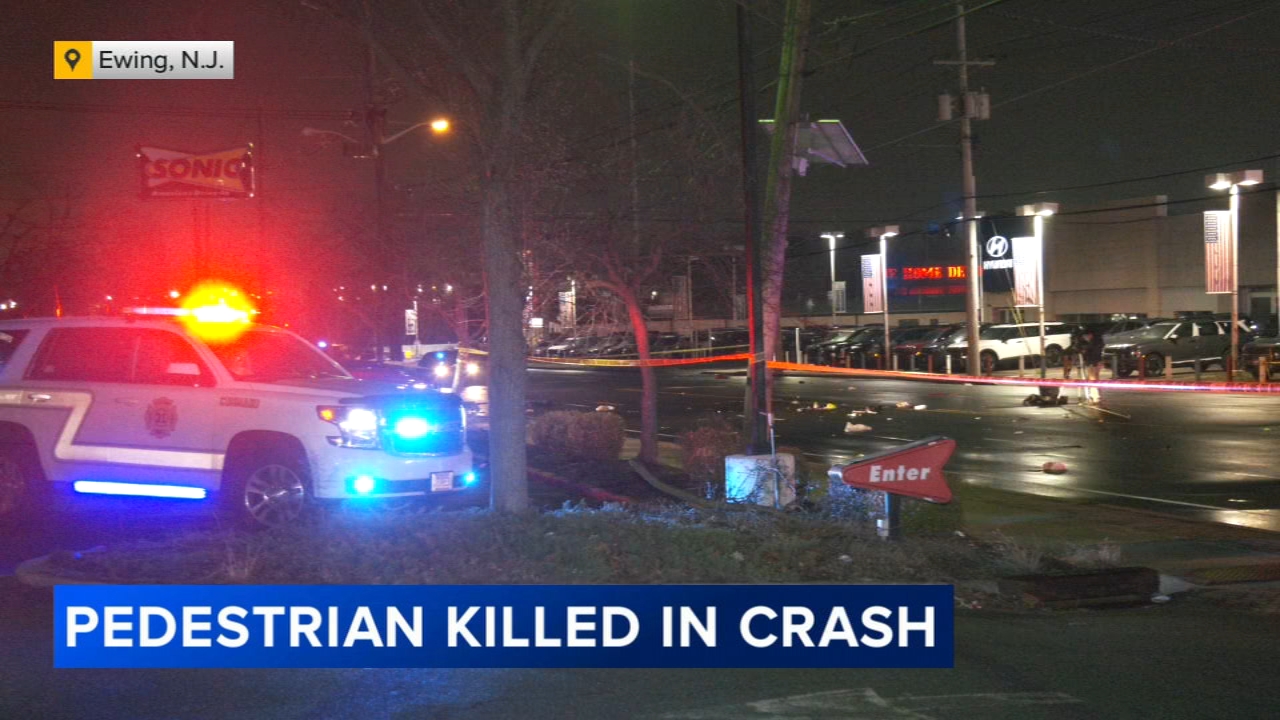 Pedestrian struck, killed while crossing street in Ewing Township, New Jersey