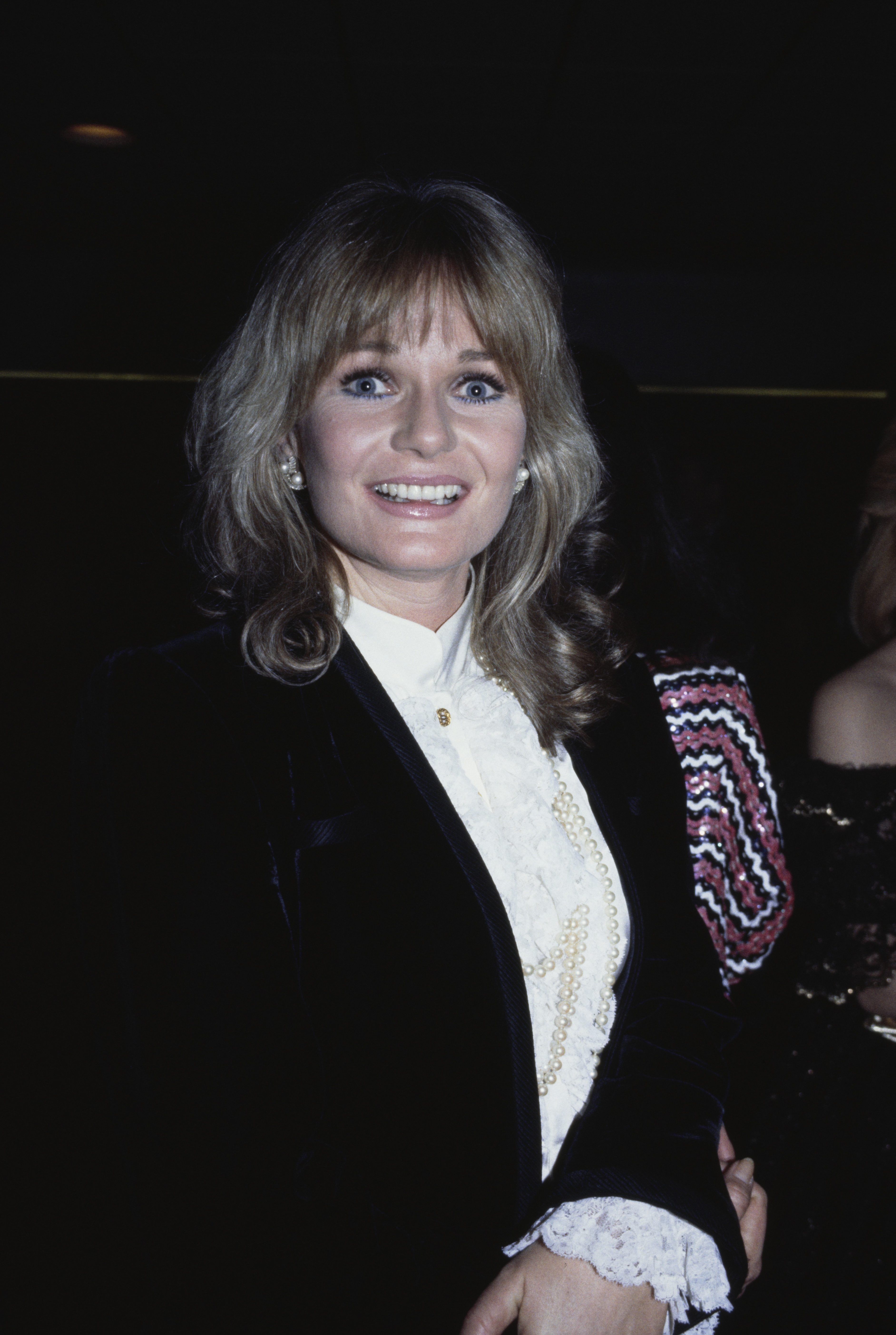 English actress Valerie Perrine at the BAFTA Awards at the Grosvenor House Hotel in London, 5th March 1985.