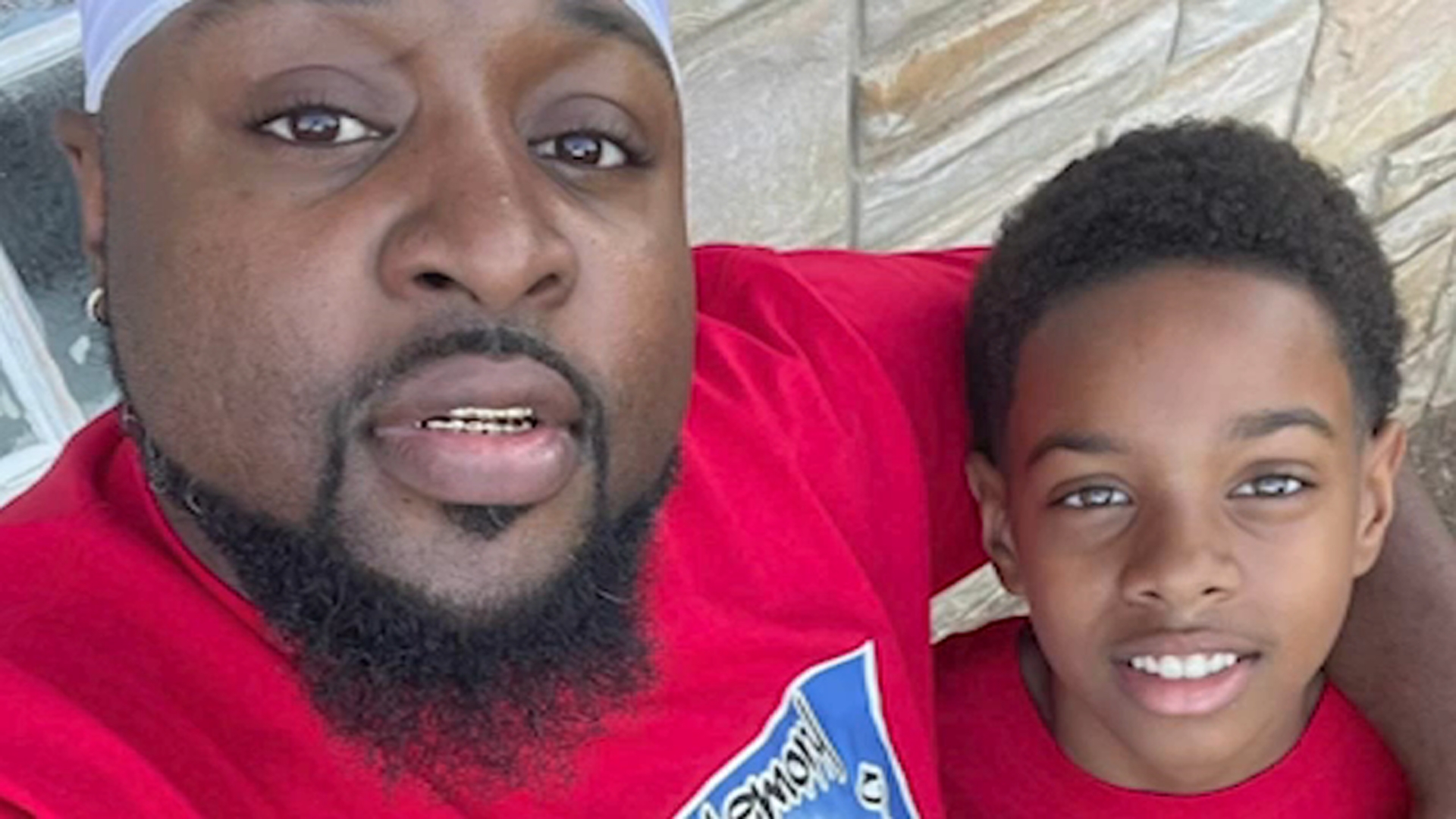 CJ Alston and his son, Cayden.