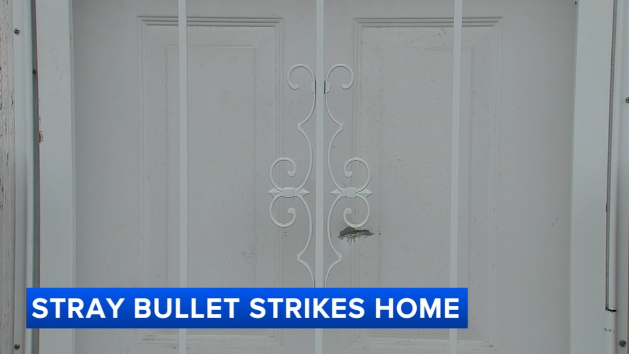 Shooting near basketball courts sends stray bullet into home