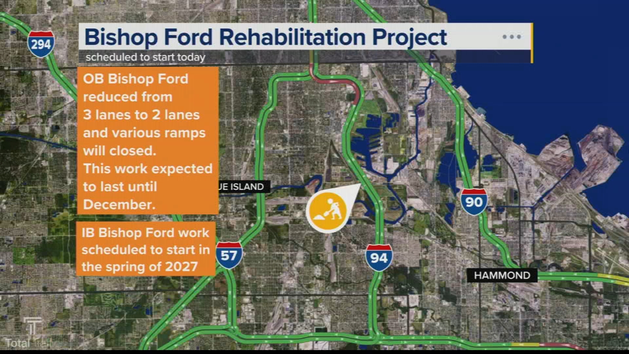 Bishop Ford Freeway rehab project begins Tuesday