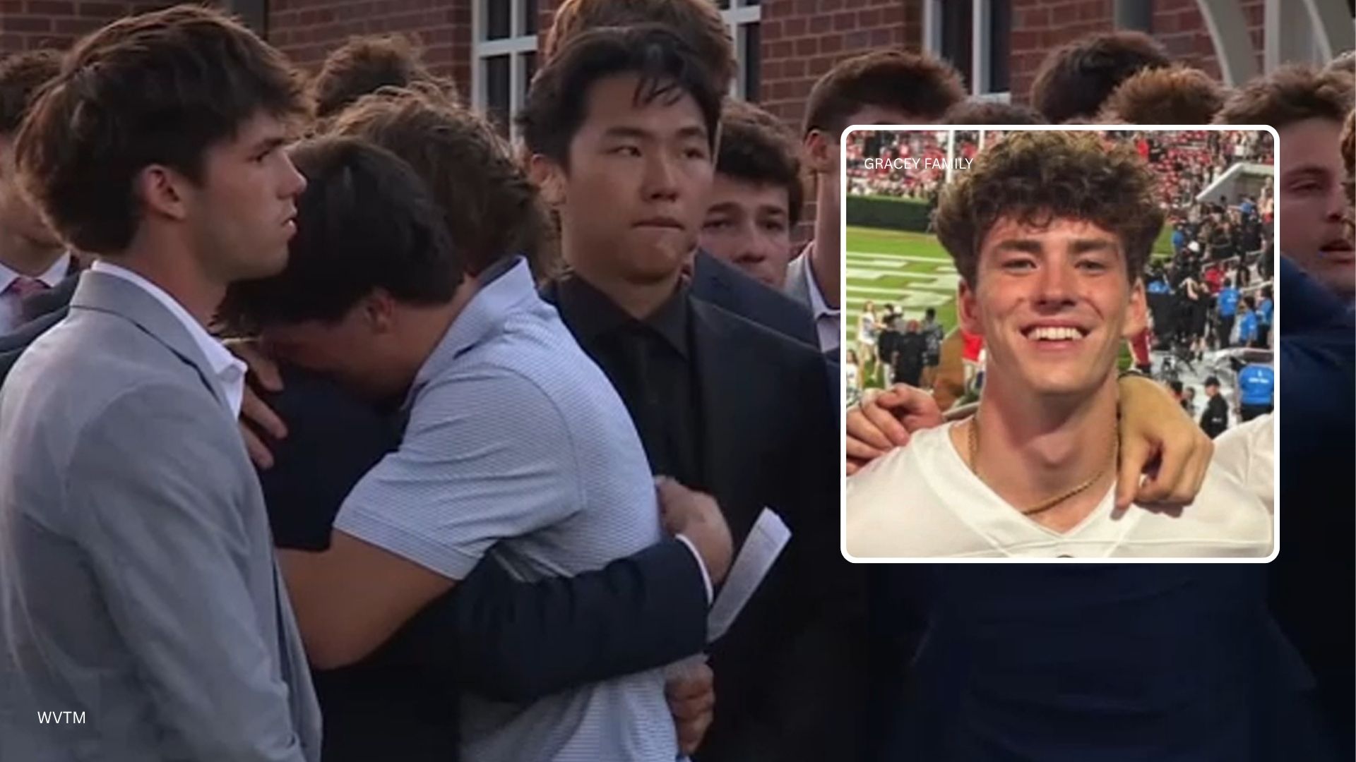 Theta Chi fraternity brothers remember James 'Jimmy' Gracey at memorial Mass at University of Alabama - ABC7 Chicago