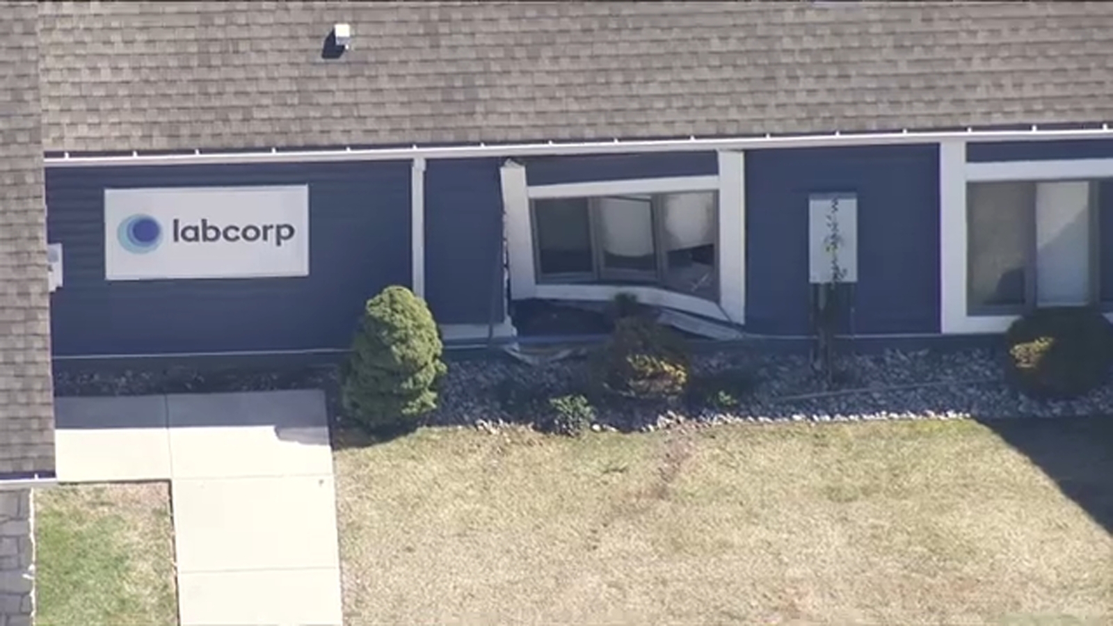 Medical office damaged after being hit by car in Turnersville, New Jersey