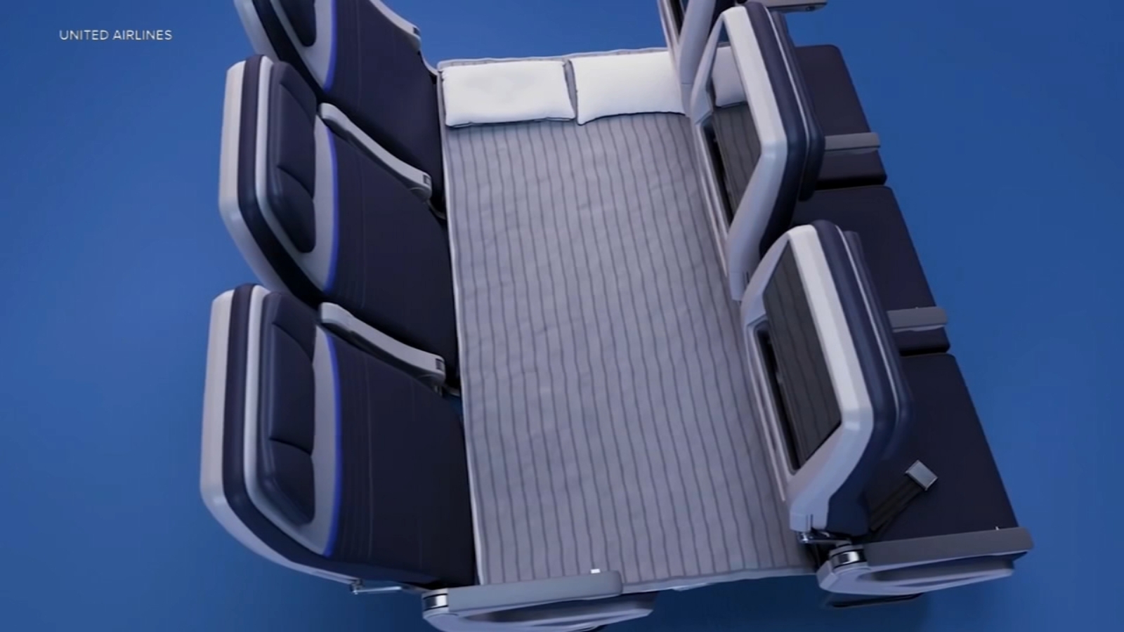 United Airlines announces new 'Relax Row' economy seats that convert to a couch