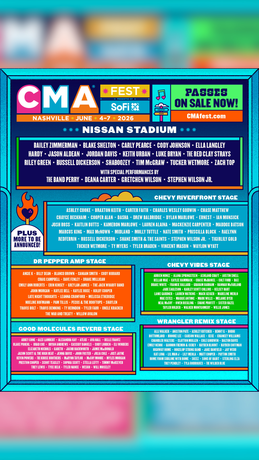 Melissa Etheridge, Lauren Alaina, Uncle Kracker and more announced to be performing at the daytime stages for the 2026 CMA Fest!