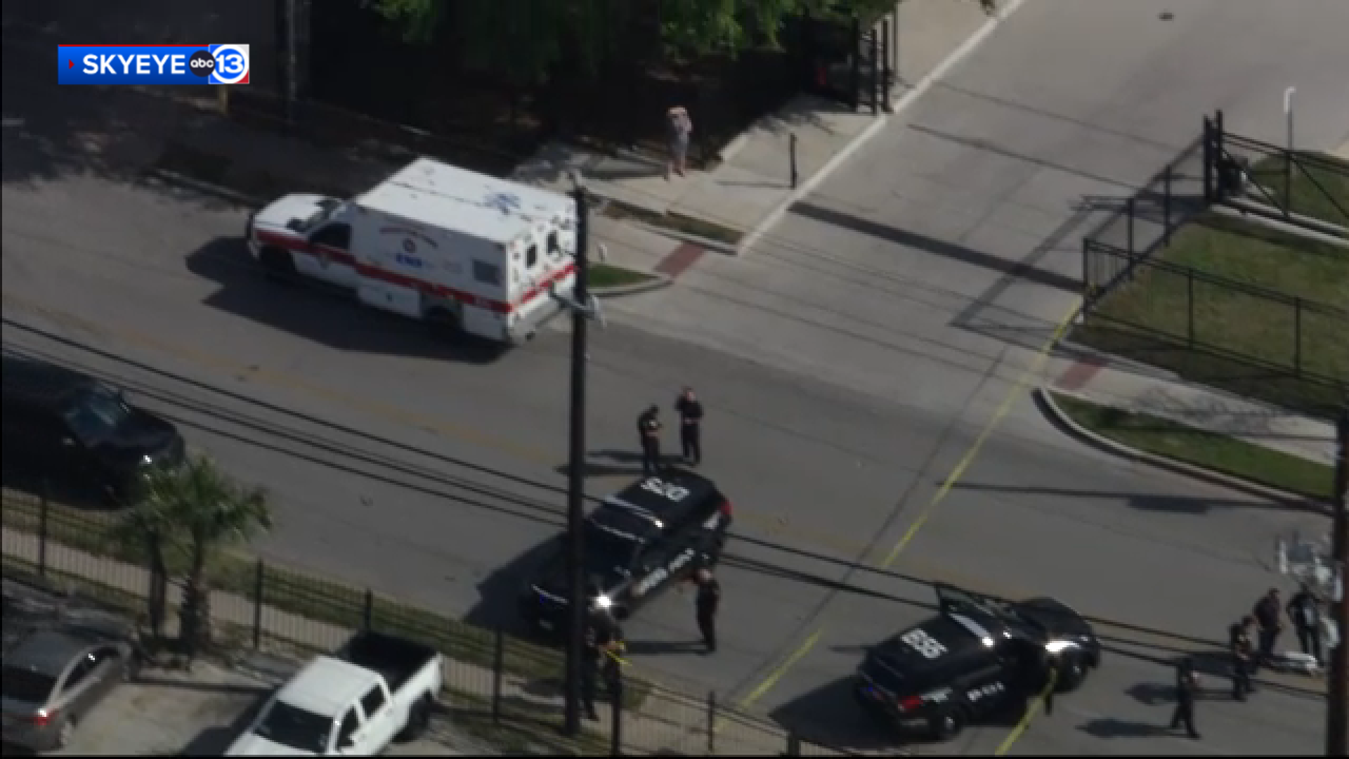 SkyEye was above the scene as crews responded to an officer-involved shooting on Glenmont Drive.