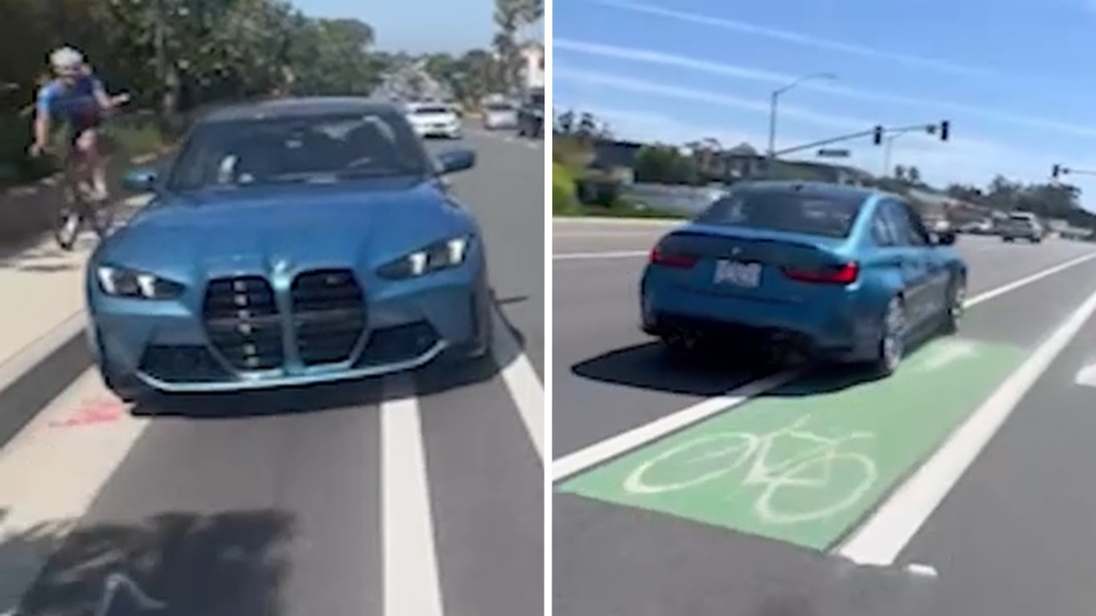 BMW driver nearly hits cyclists during apparent road rage incident in Newport Beach BMW driver nearly hits cyclists during apparent road rage incident in Newport Beach