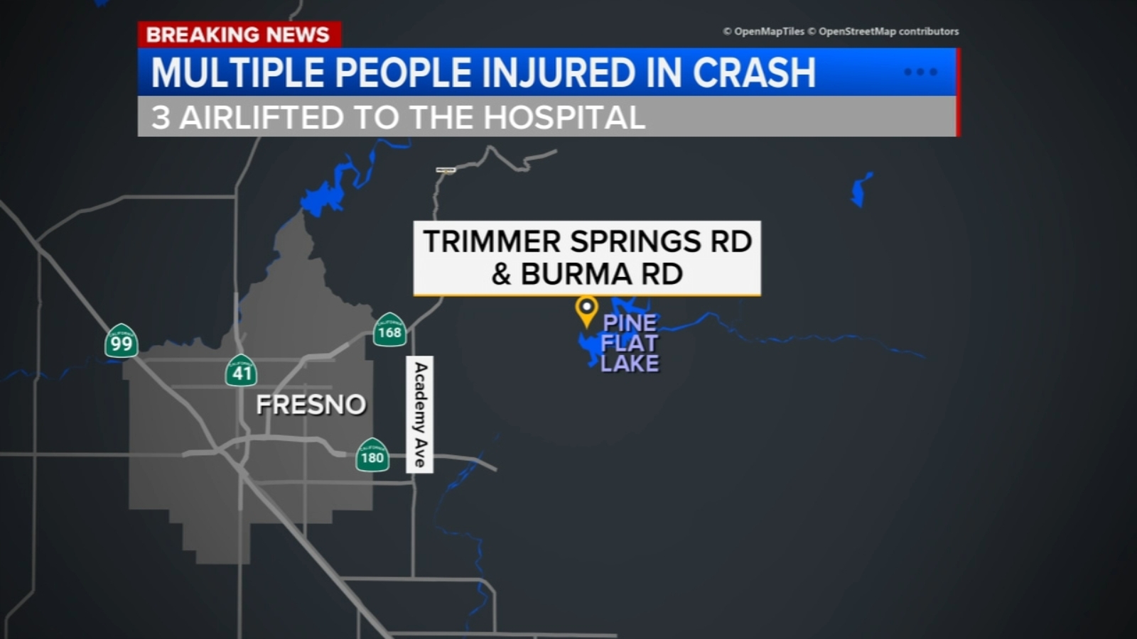 3 people airlifted to hospital after Cybertruck falls down a hill in Fresno County, CHP says