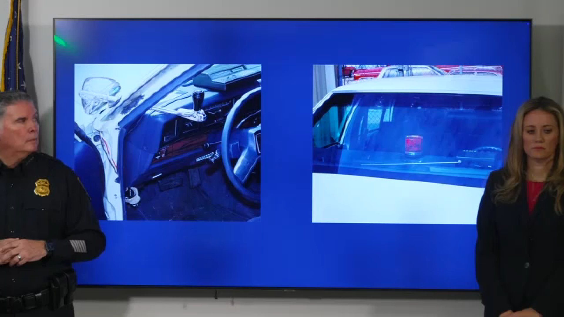 Officials share images of the car they said Floyd Parrott, the suspect in the "Lovers' Lane Murders" case, may have used, as he allegedly held himself out to be law enforcement.