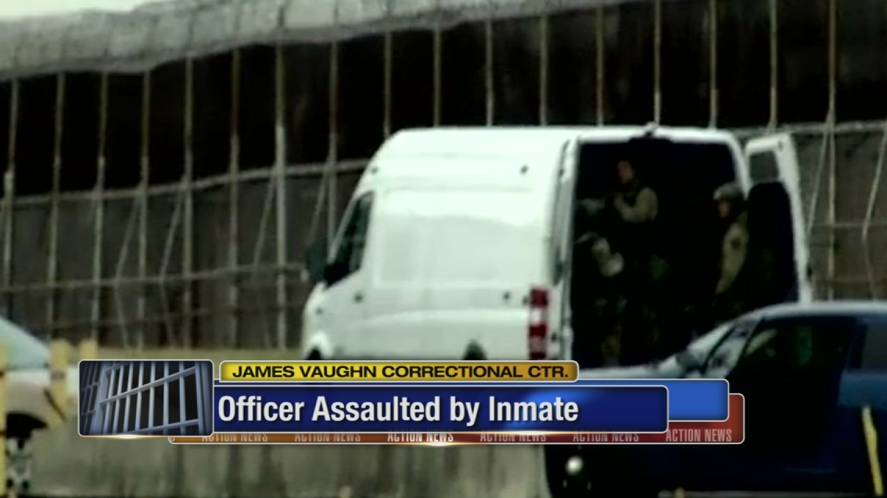 Inmate accused of assaulting prison officer in Del.