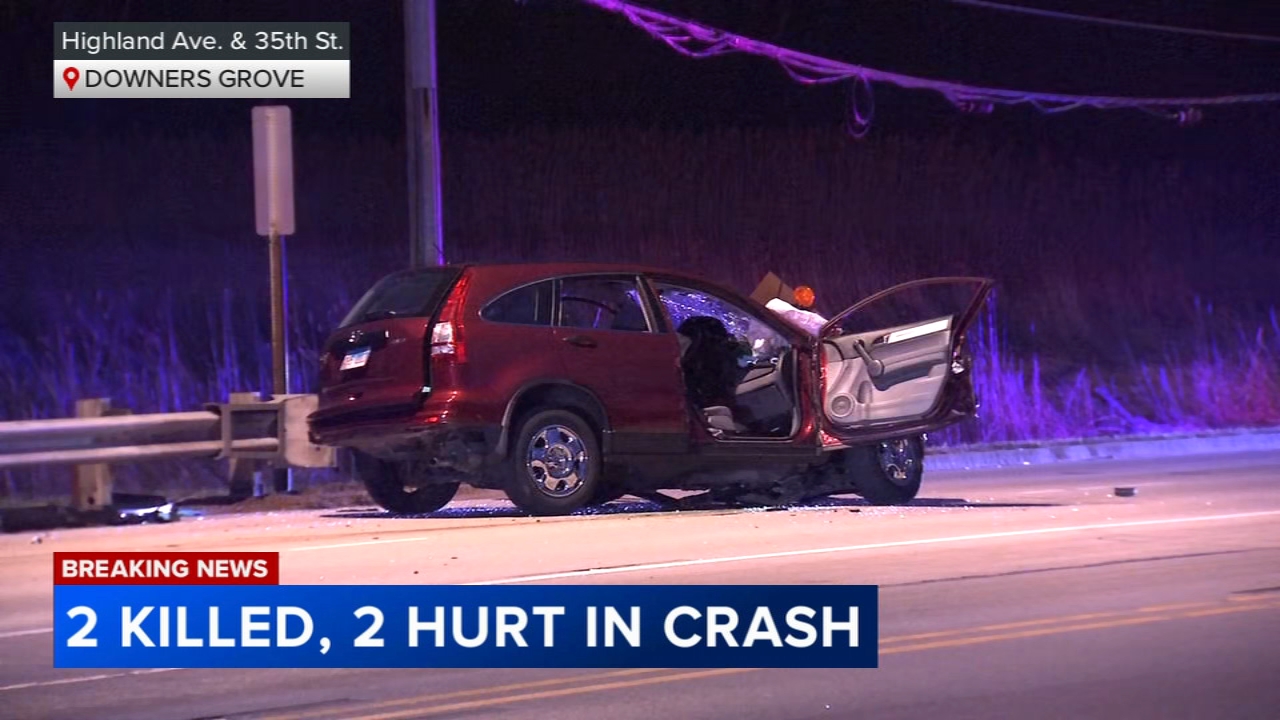 2 killed, 2 seriously injured in car crash in west suburbs: Police