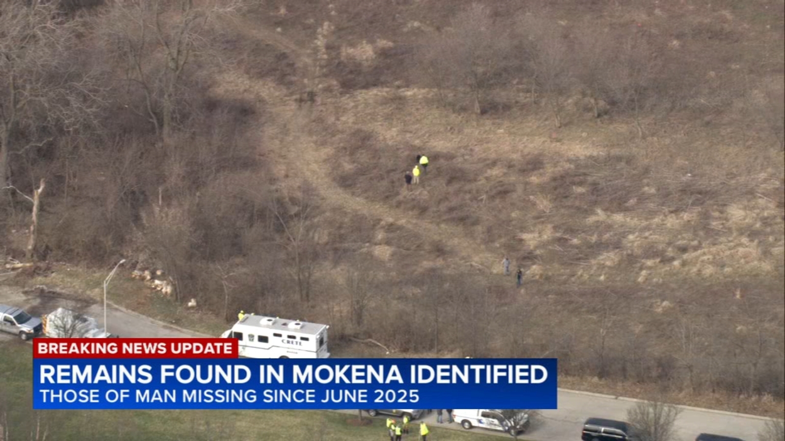 Human remains found at Townline Road and Oakwood Drive in Mokena, Illinois ID'd as Joliet missing man Terhan F. Gordon: coroner - ABC7 Chicago