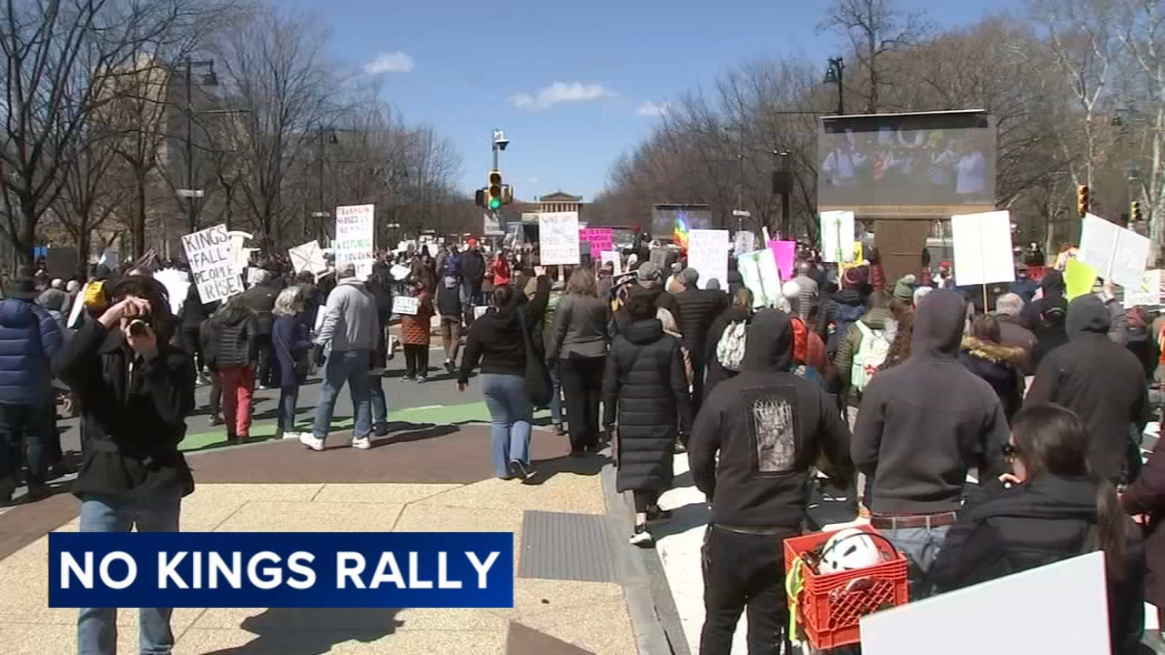 Thousands Rally in Philadelphia for Nationwide 'No Kings Day' Protest