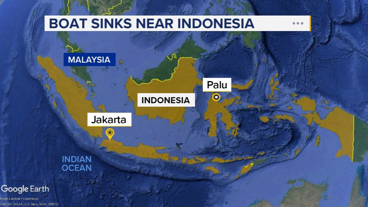 Rescue teams search for 27 missing after a passenger boat sinks in eastern Indonesia