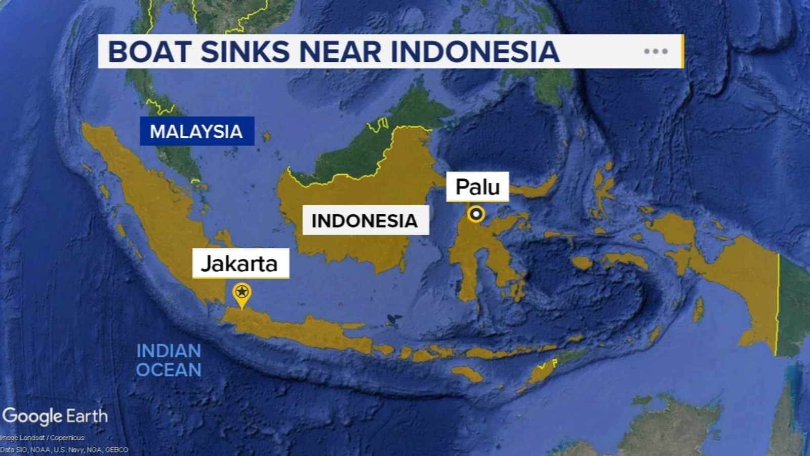 Rescue teams search for 27 missing after a passenger boat sinks in eastern Indonesia