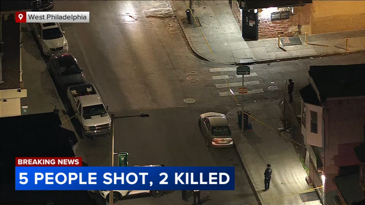 5 people shot, 2 killed in West Philadelphia
