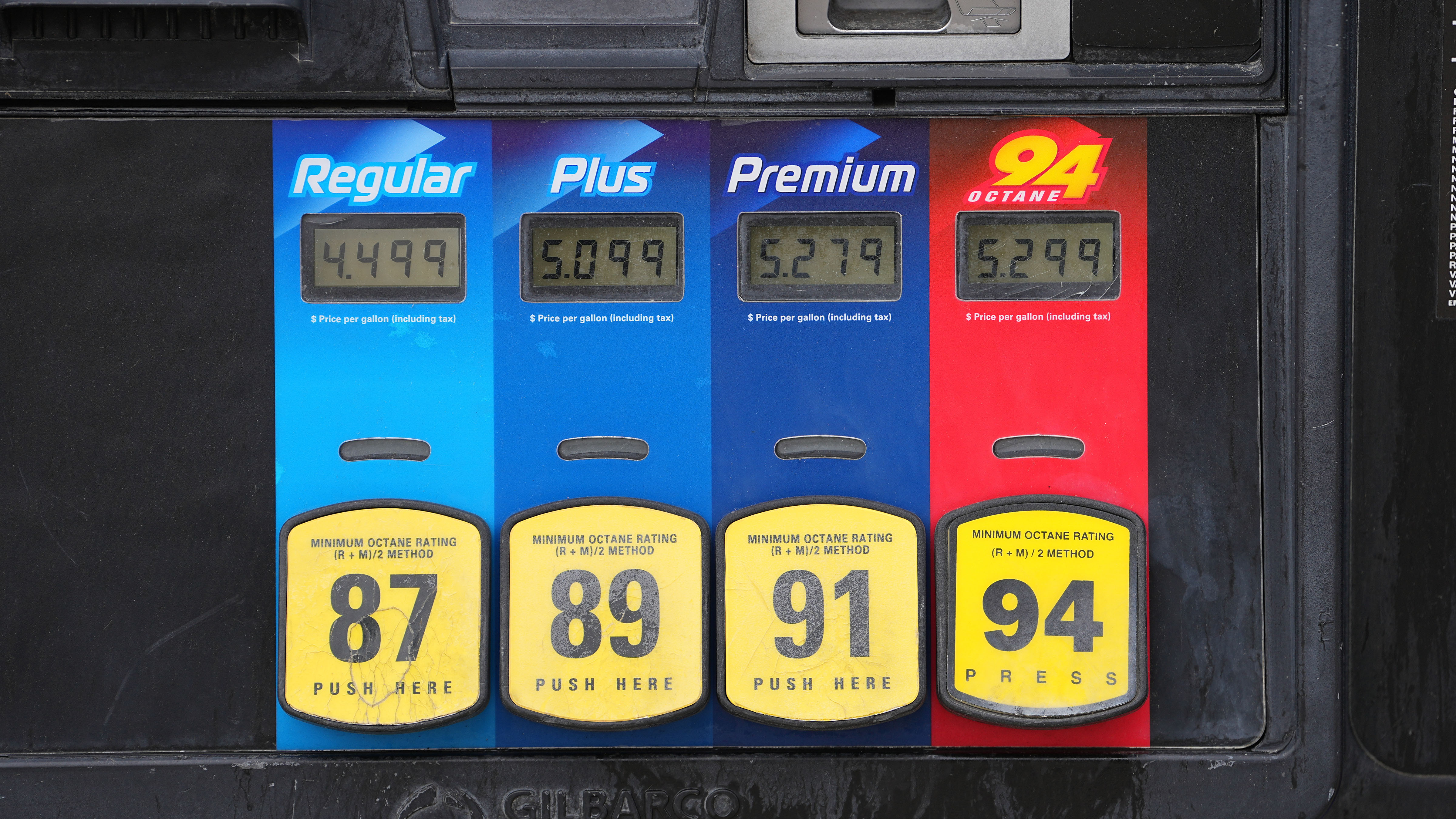 Shown are gasoline prices at a filling station in Philadelphia, Friday, March 27, 2026. 