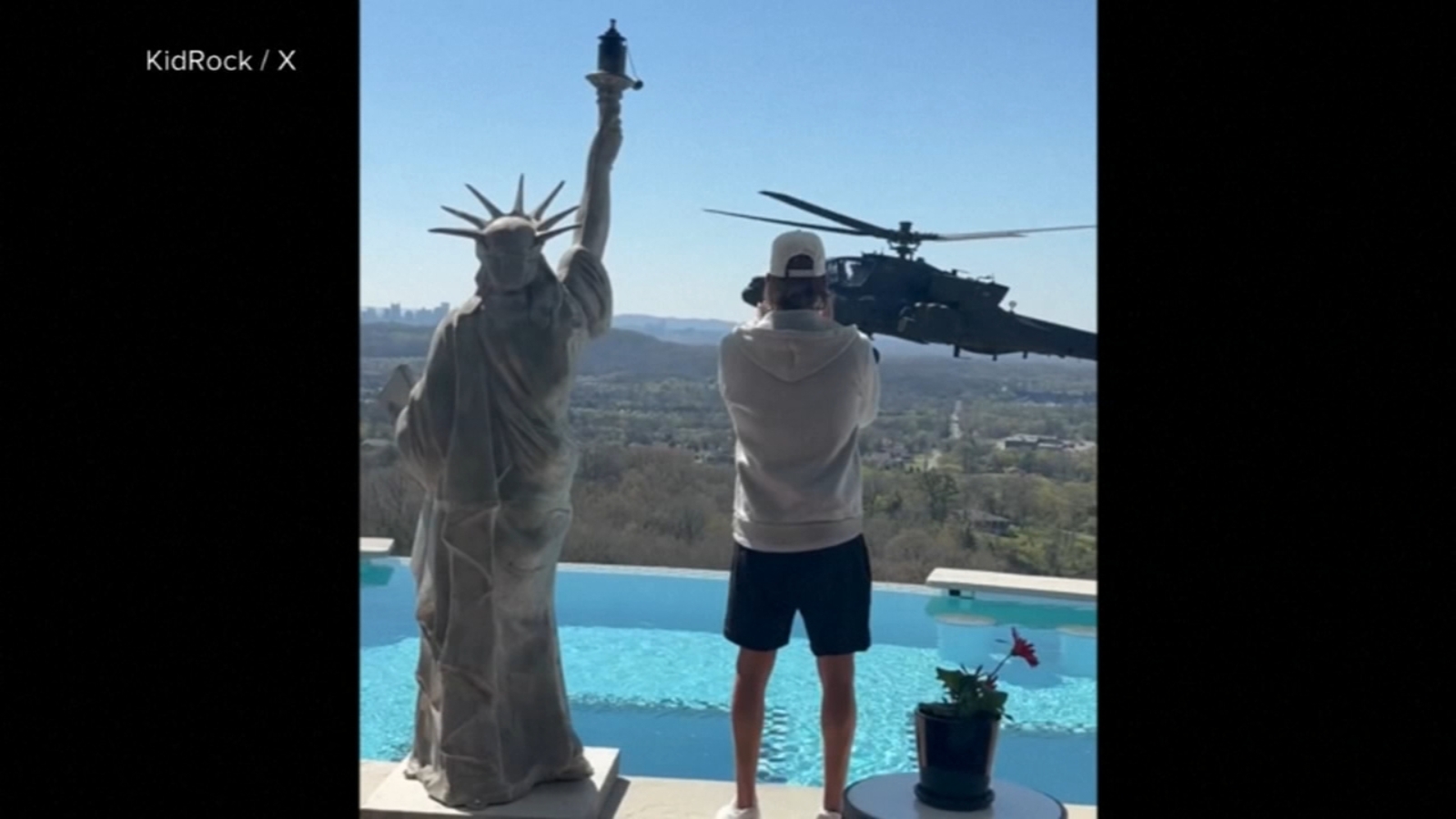 Army says it's reviewing helicopters flying low and hovering near Kid Rock's home