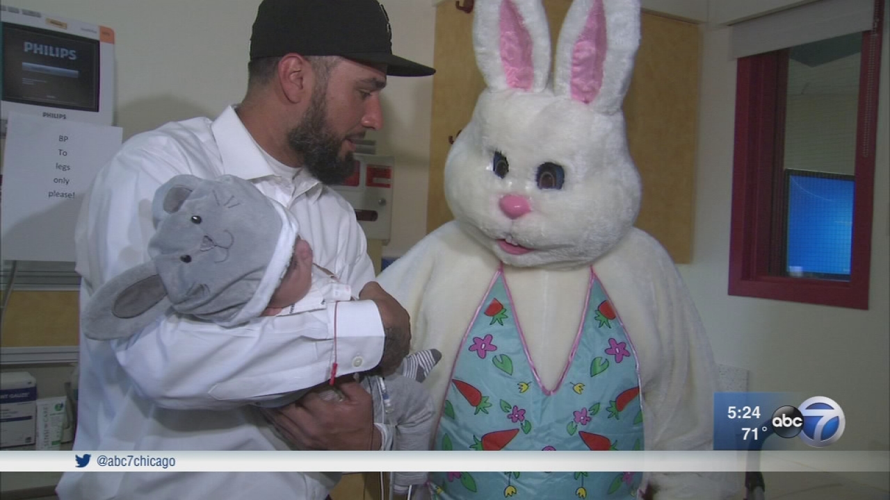 Easter Bunny visits children at La Rabida Hospital