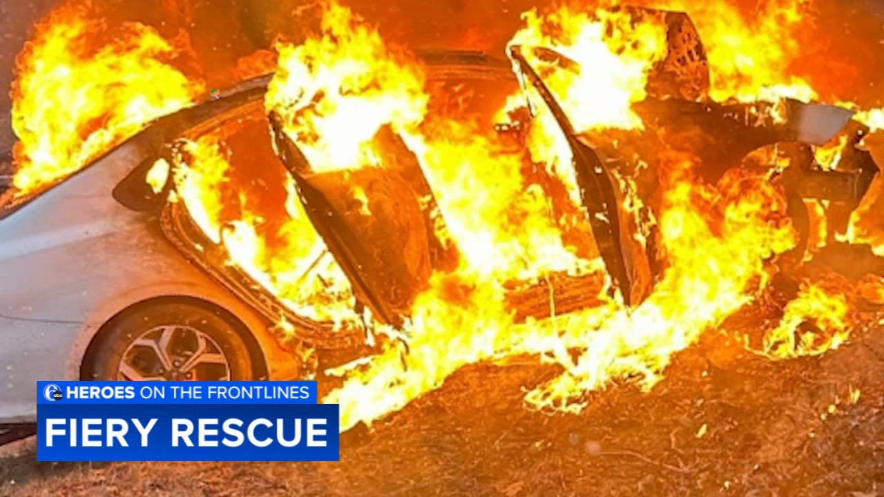 Pa. Turnpike workers credited with saving lives after pulling crash victims from burning car