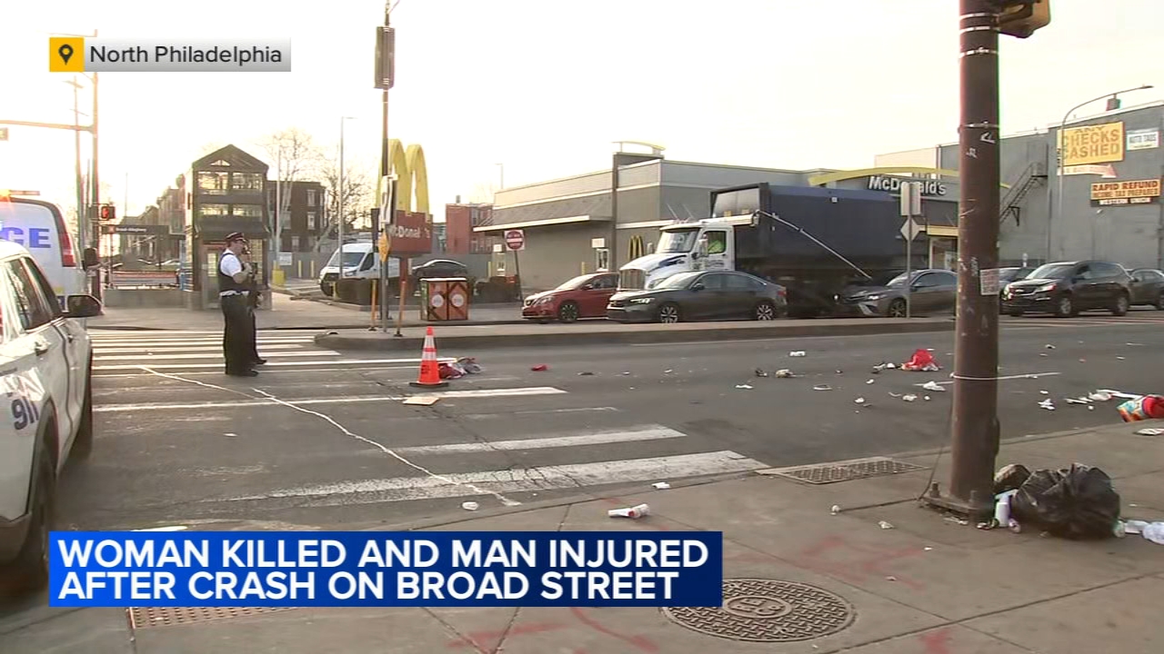 Woman killed, man injured after being struck by vehicle in North
