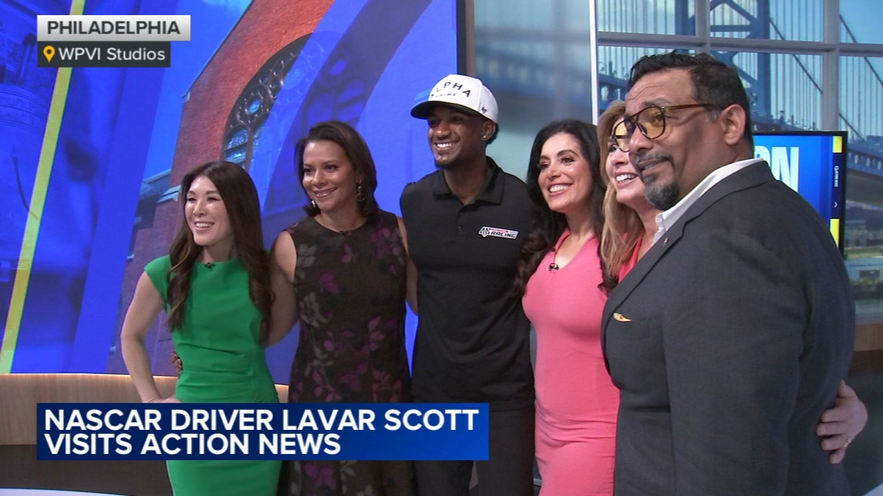 NASCAR driver and Delaware native Lavar Scott visits 6abc