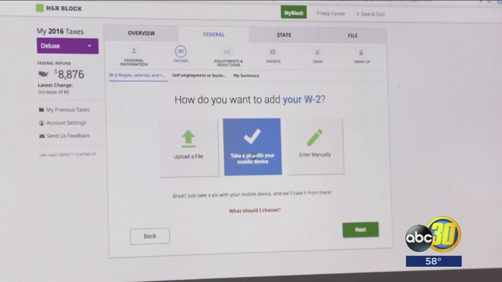 Last minute online tax prep ABC30 Fresno