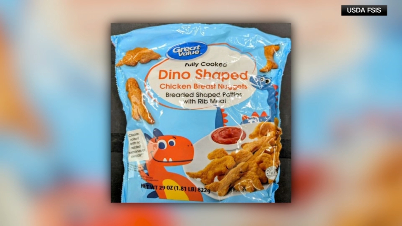 Dinosaur-shaped chicken nuggets sold at Walmart could contain lead, USDA says