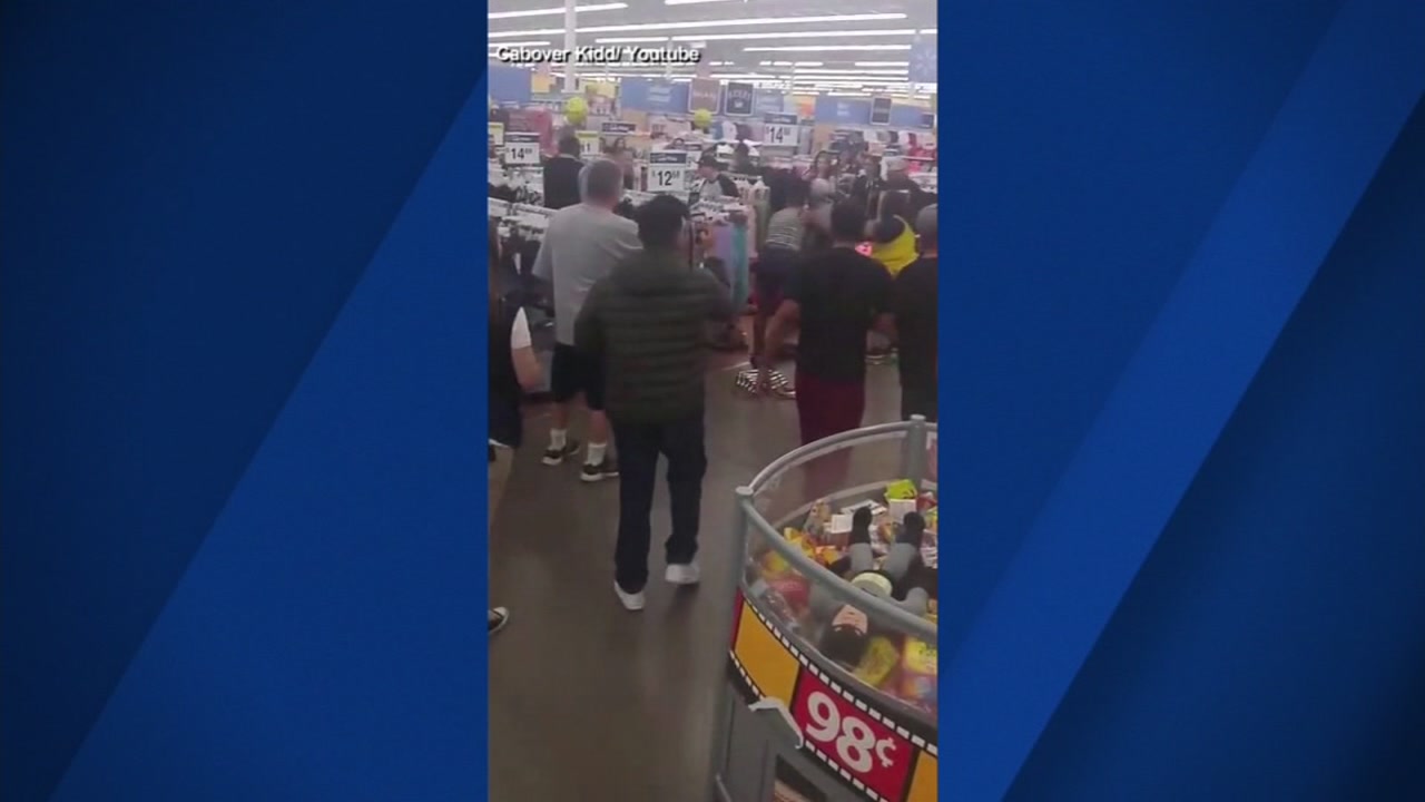 Brawl at Southern California Walmart captured on video