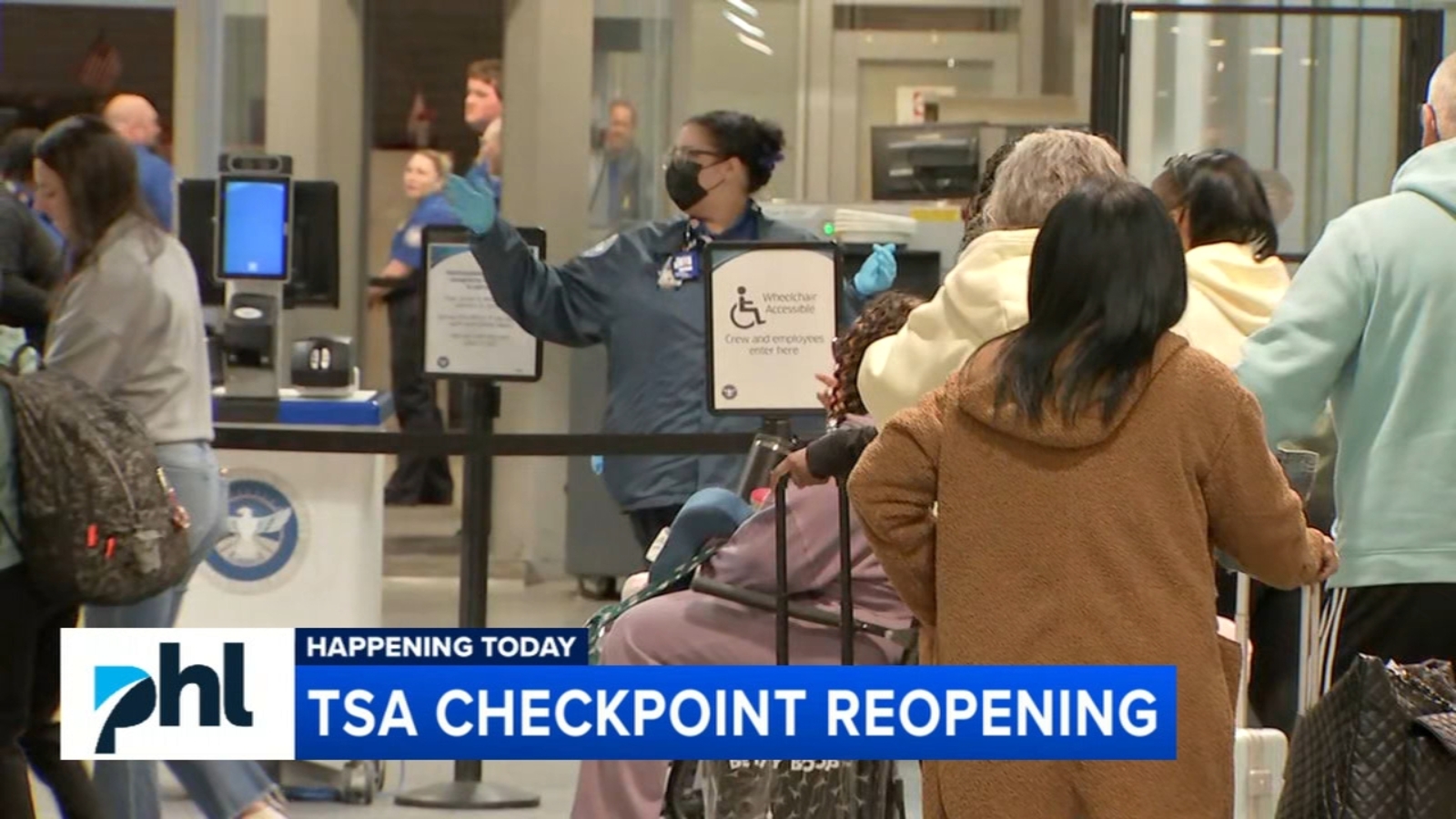 Terminal A West checkpoint reopens at Philadelphia International Airport