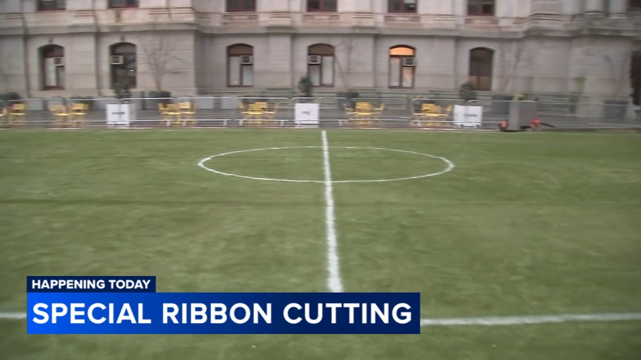 Mini soccer pitch to open next to City Hall ahead of FIFA World Cup