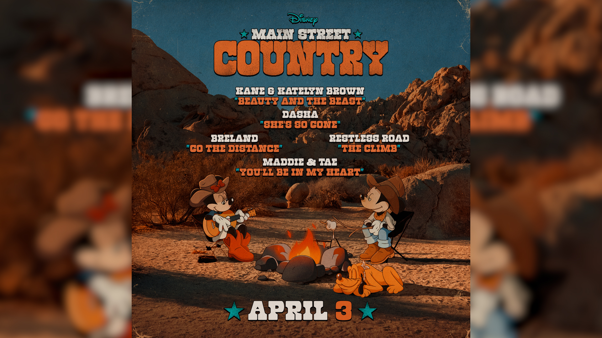 Kane Brown and Katelyn Brown, Restless Road, Dasha, Maddie & Tae and BRELAND are featured on Walt Disney Records' "Main Street Country" album.