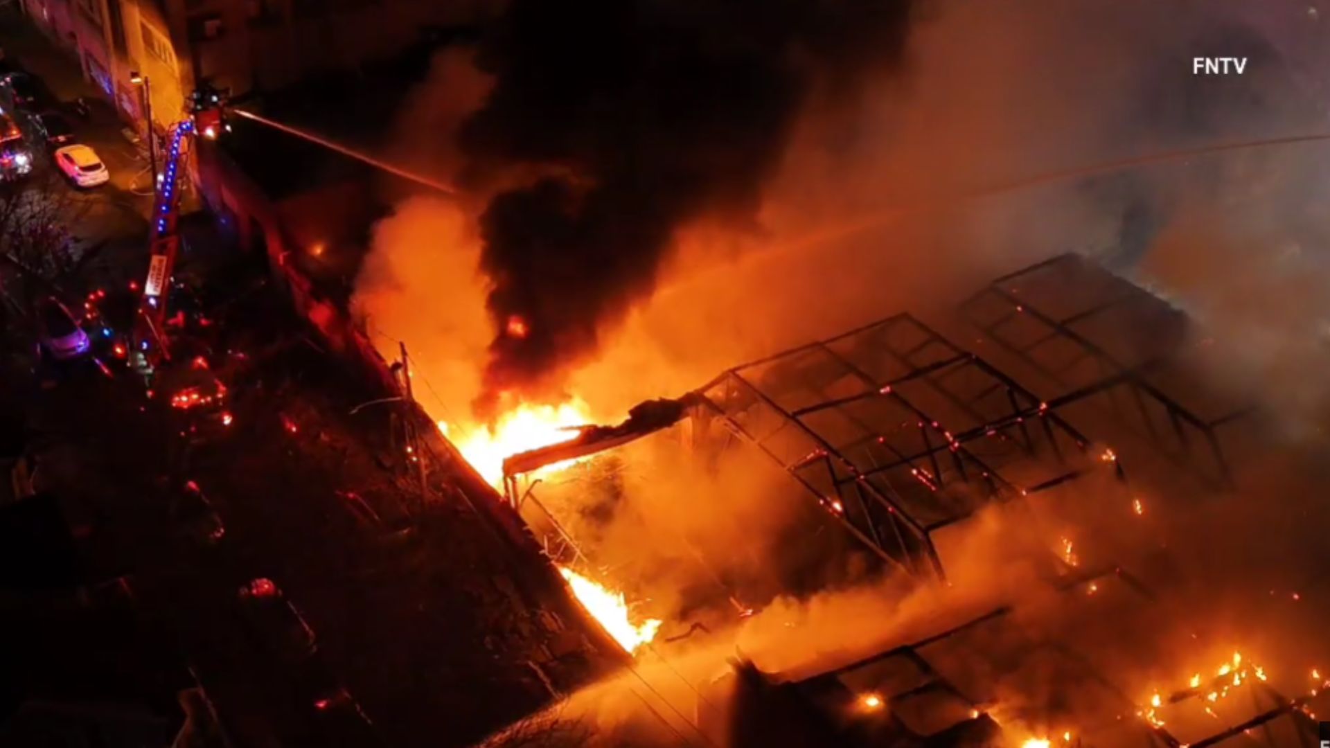 Five-alarm fire in Paterson, New Jersey burns abandoned chemical factory